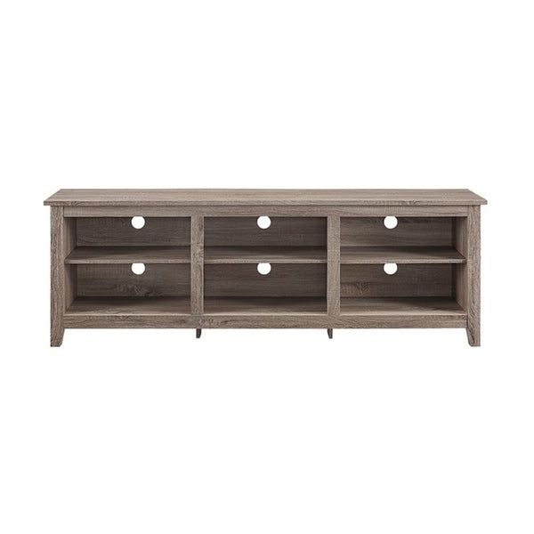 Shop We Furniture 70" Wood Media Tv Stand Storage Console Pertaining To Techni Mobili 53" Driftwood Tv Stands In Grey (Gallery 18 of 20)