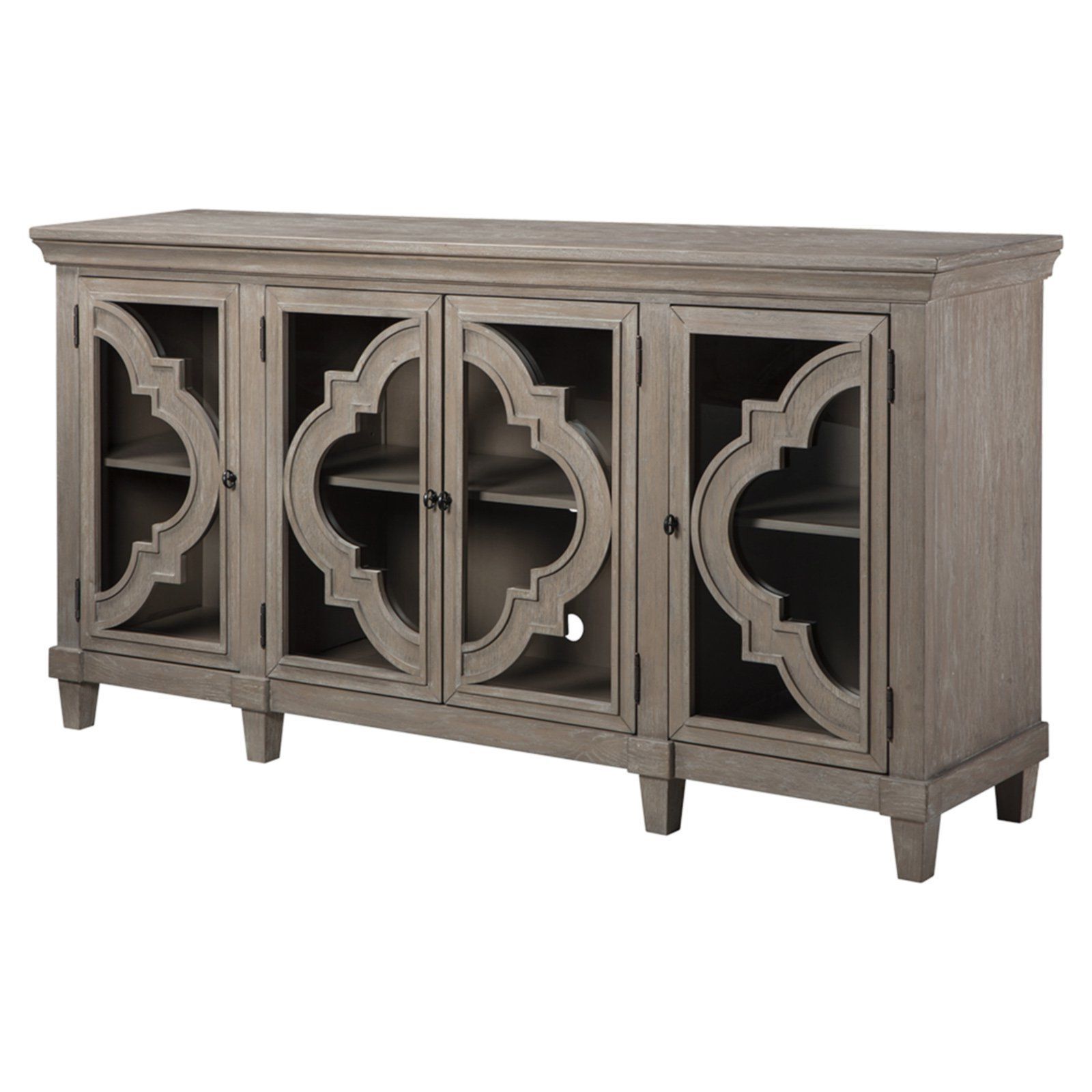 Signature Designashley Fossil Ridge 76 In. Four Door Intended For Martin Svensson Home Elegant Tv Stands In Multiple Finishes (Gallery 15 of 20)