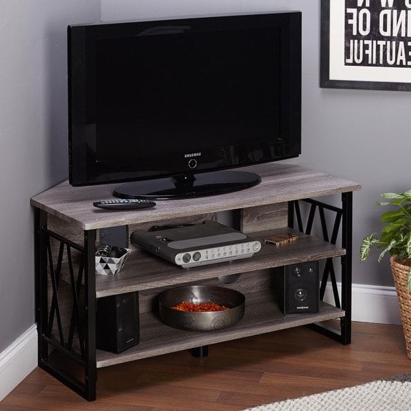 Simple Living Seneca Corner Tv Stand – Free Shipping Today Inside Lucas Extra Wide Tv Unit Grey Stands (Gallery 9 of 20)