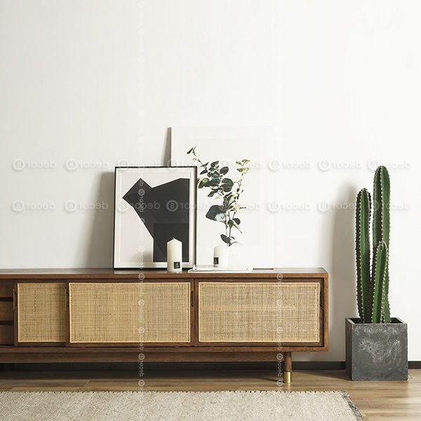 Small Tv Cabinet Hong Kong – Darren Solid Wood Tv Cabinet Intended For Modern Tv Stands In Oak Wood And Black Accents With Storage Doors (View 13 of 20)