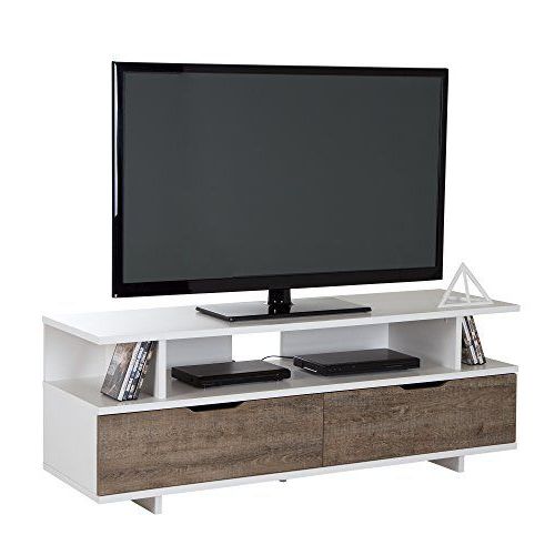 South Shore Furniture Reflekt Tv Stand With Drawers For T In Tiva Oak Ladder Tv Stands (View 15 of 20)