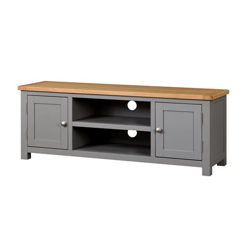 Sussex Storm Grey Widescreen Tv Unit – Up To 60" – The Inside Cotswold Cream Tv Stands (View 10 of 20)