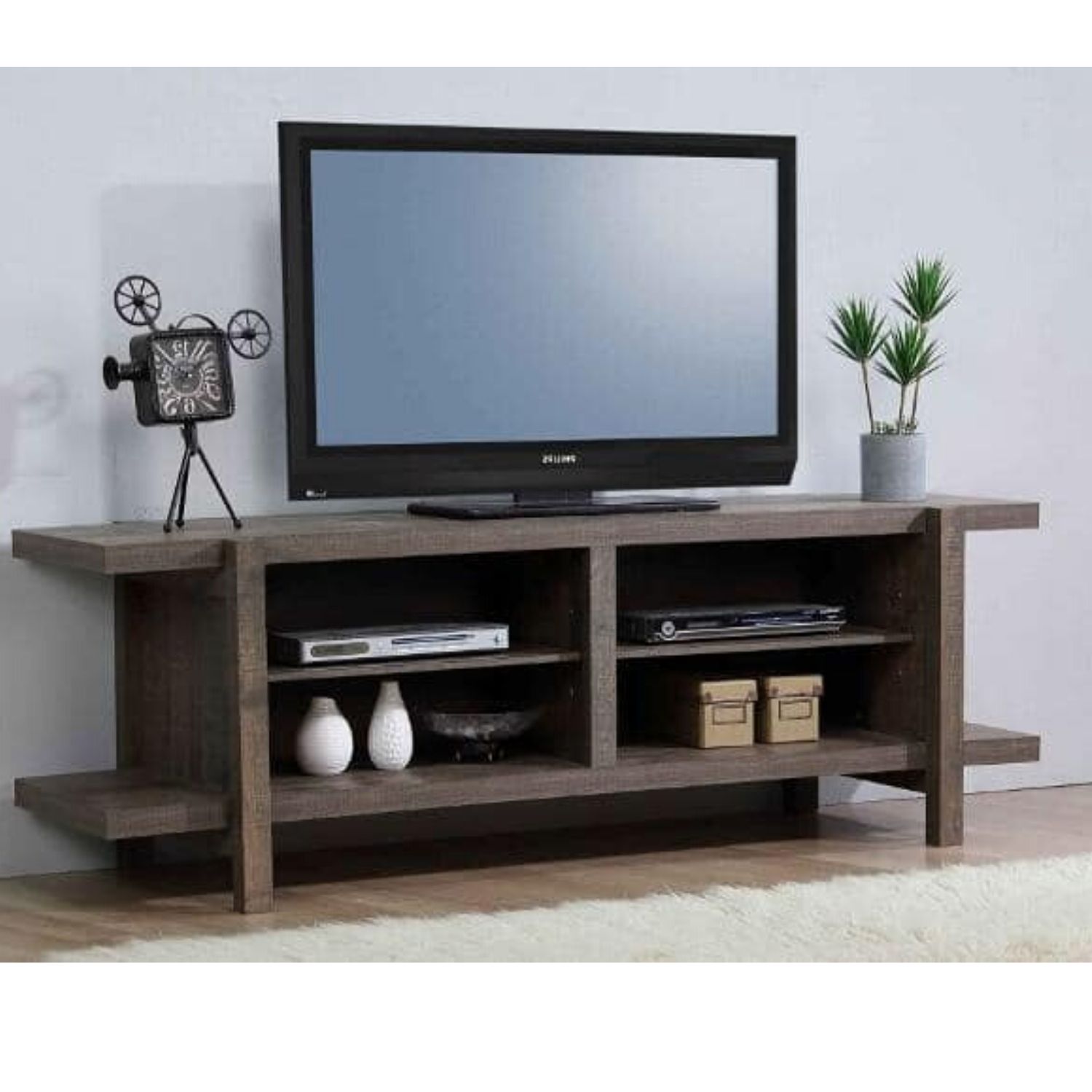 Tammy 65'' Tv Stand For Tvs Up To 70'', Rustic Mdf Wood Tv With Regard To Caleah Tv Stands For Tvs Up To 65&quot; (Gallery 17 of 20)