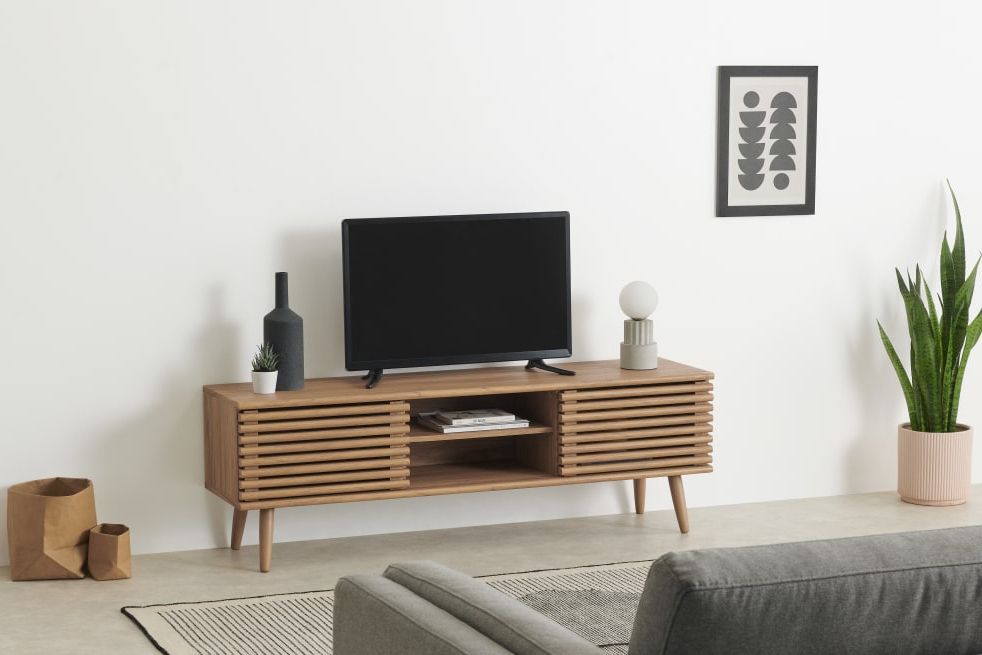 Tulma Wide Tv Stand, Oak Effect | Made Intended For Fulton Oak Effect Wide Tv Stands (View 16 of 20)