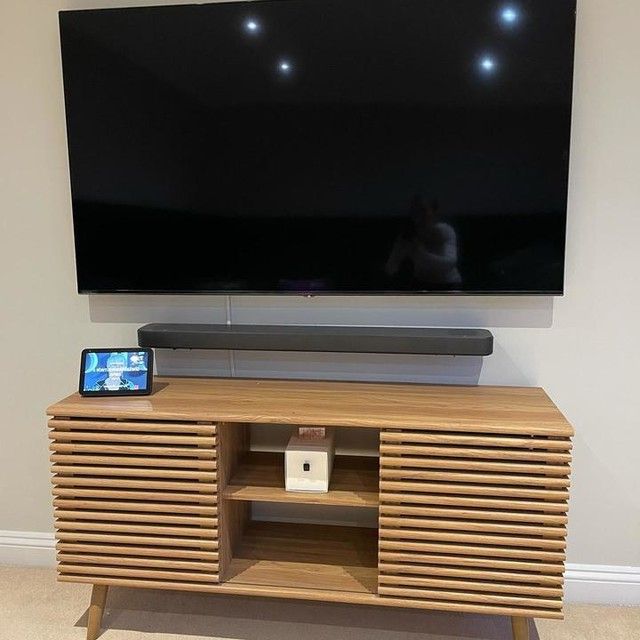 Tulma Wide Tv Stand, White Washed Oak Effect | Made Pertaining To Bromley White Wide Tv Stands (Gallery 19 of 20)