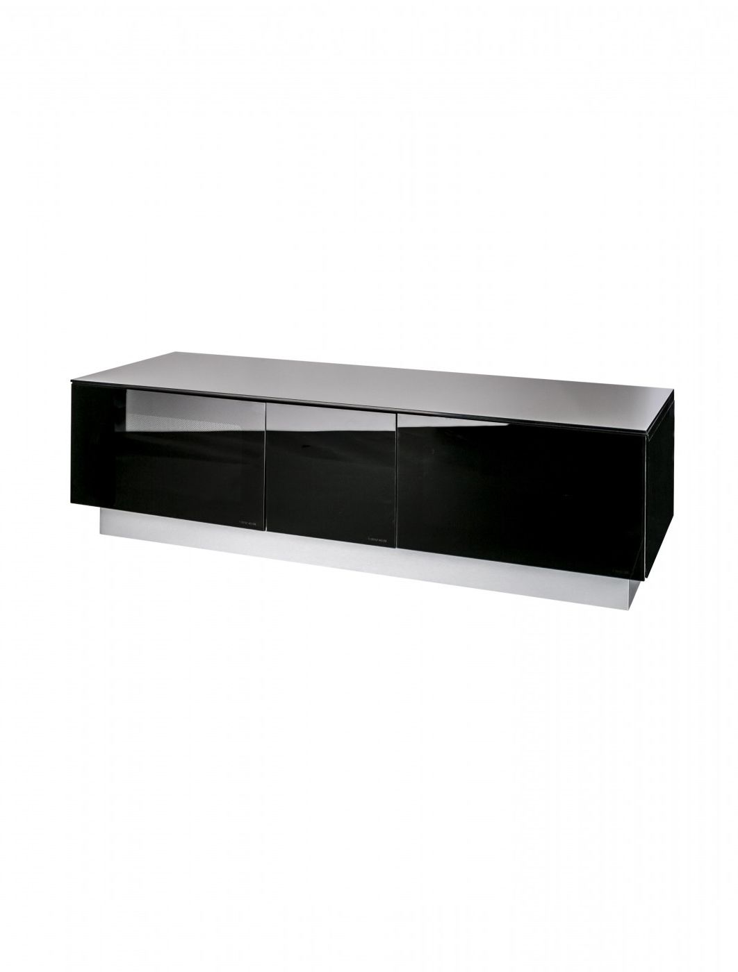 Tv Stand Element Modular Emtmod1250 Blk Tv Cabinet Pertaining To 57&#039;&#039; Tv Stands With Open Glass Shelves Gray &amp; Black Finsh (View 17 of 20)