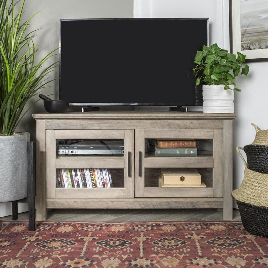 Walker Edison 44 In Transitional Modern Farmhouse Wood Throughout Walker Edison Contemporary Tall Tv Stands (Gallery 13 of 20)