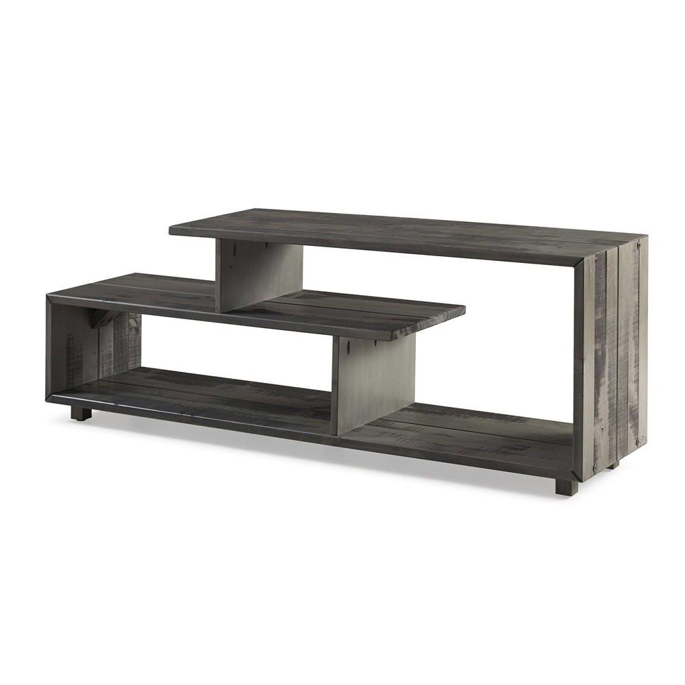 Walker Edison 60 In. Rustic Modern Solid Wood Tv Stand For Walker Edison Contemporary Tall Tv Stands (Gallery 16 of 20)