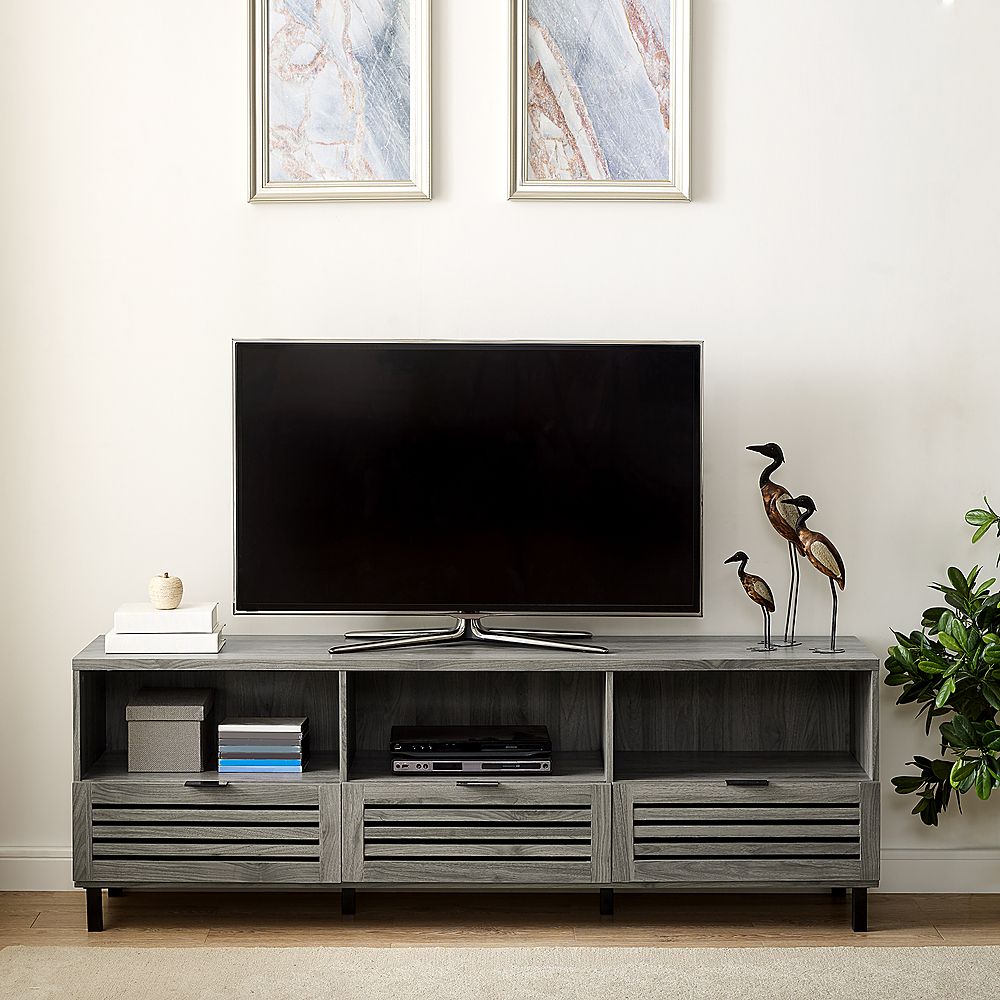 Walker Edison Jackson Tv Stand Cabinet For Most Flat Panel Within Lucas Extra Wide Tv Unit Grey Stands (View 2 of 20)