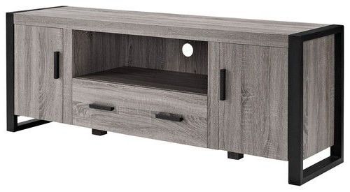 Walker Edison Urban Modern Storage Tv Stand For Most Flat With Regard To Urban Rustic Tv Stands (Gallery 7 of 20)