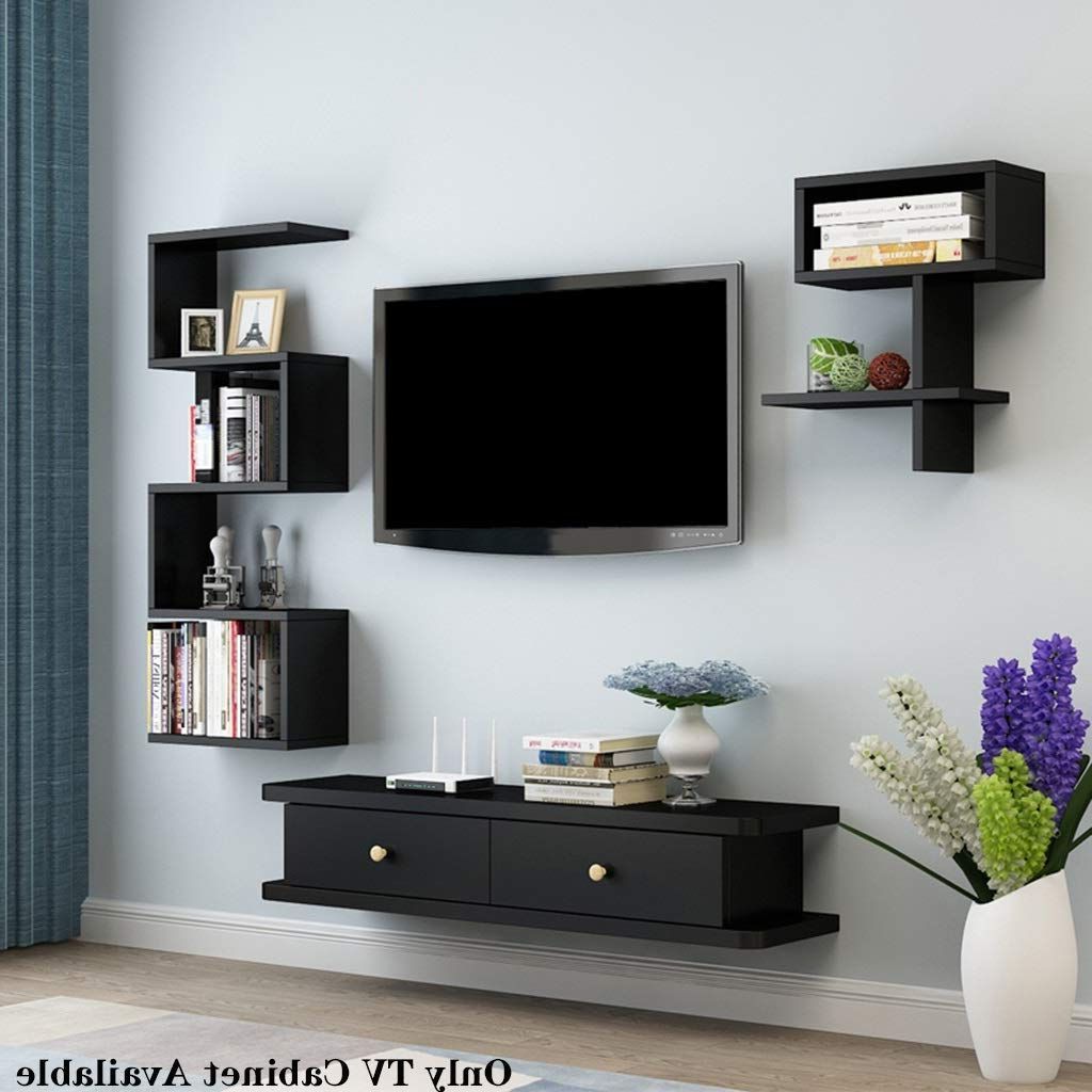 Wall Mounted Tv Stand Floating Shelf Tv Cabinet Wall Media Intended For Floating Tv Shelf Wall Mounted Storage Shelf Modern Tv Stands (View 4 of 20)
