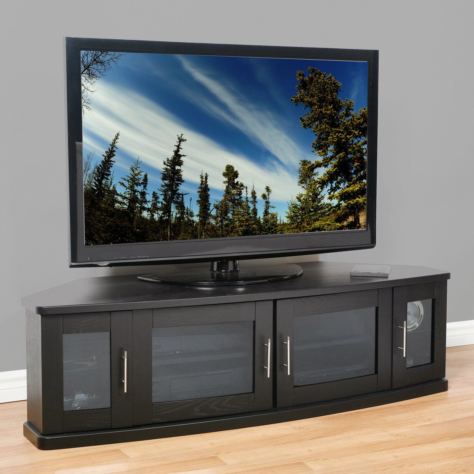 Walmart 75 Inch Tv Stand > Iammrfoster With Regard To Conrad Metal/glass Corner Tv Stands (View 8 of 20)