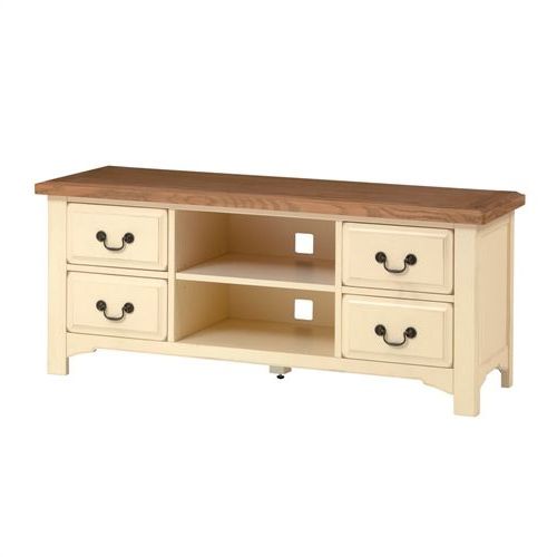 Westbury Painted Cream Tv Unit With 4 Drawers – Up To 62 With Regard To Cotswold Cream Tv Stands (View 5 of 20)