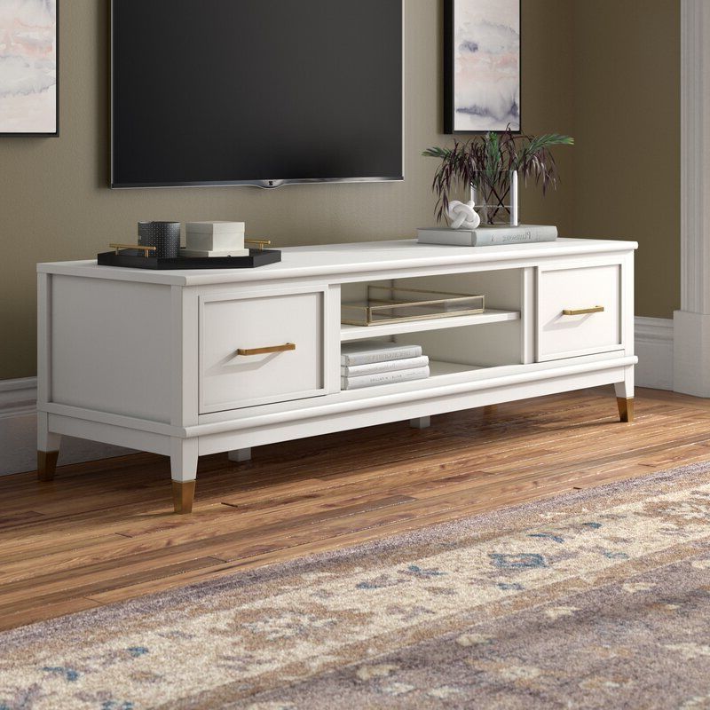 Westerleigh Tv Stand For Tvs Up To 65" In 2020 | Living Throughout Bromley White Wide Tv Stands (Gallery 13 of 20)