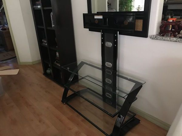 Whalen 3 In 1 Tv Stand For Tvs For Sale In Las Vegas, Nv With Whalen Furniture Black Tv Stands For 65&quot; Flat Panel Tvs With Tempered Glass Shelves (Gallery 12 of 20)