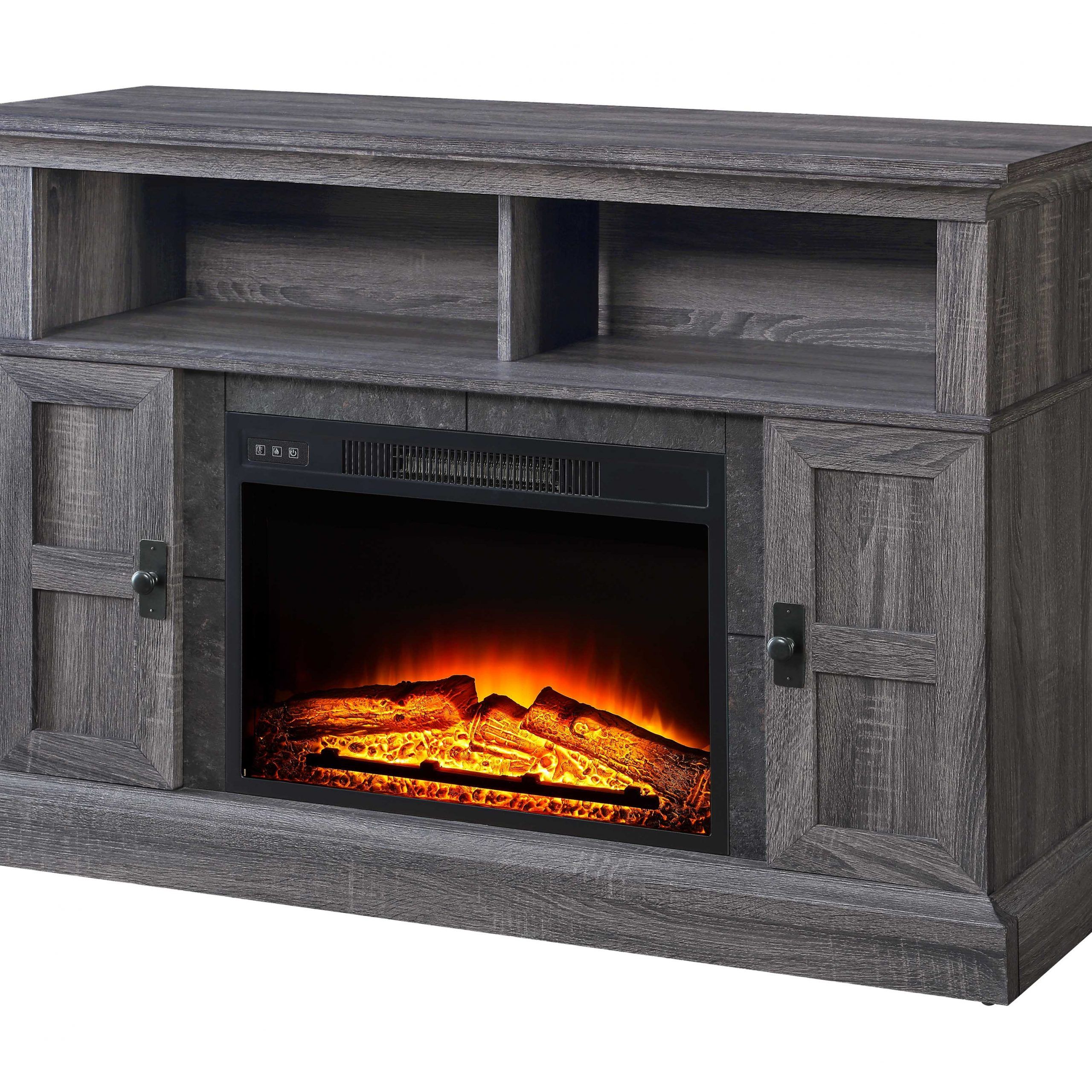 Whalen Media Fireplace Console For Tvs Up To 55", Dark With Fireplace Media Console Tv Stands With Weathered Finish (View 10 of 20)