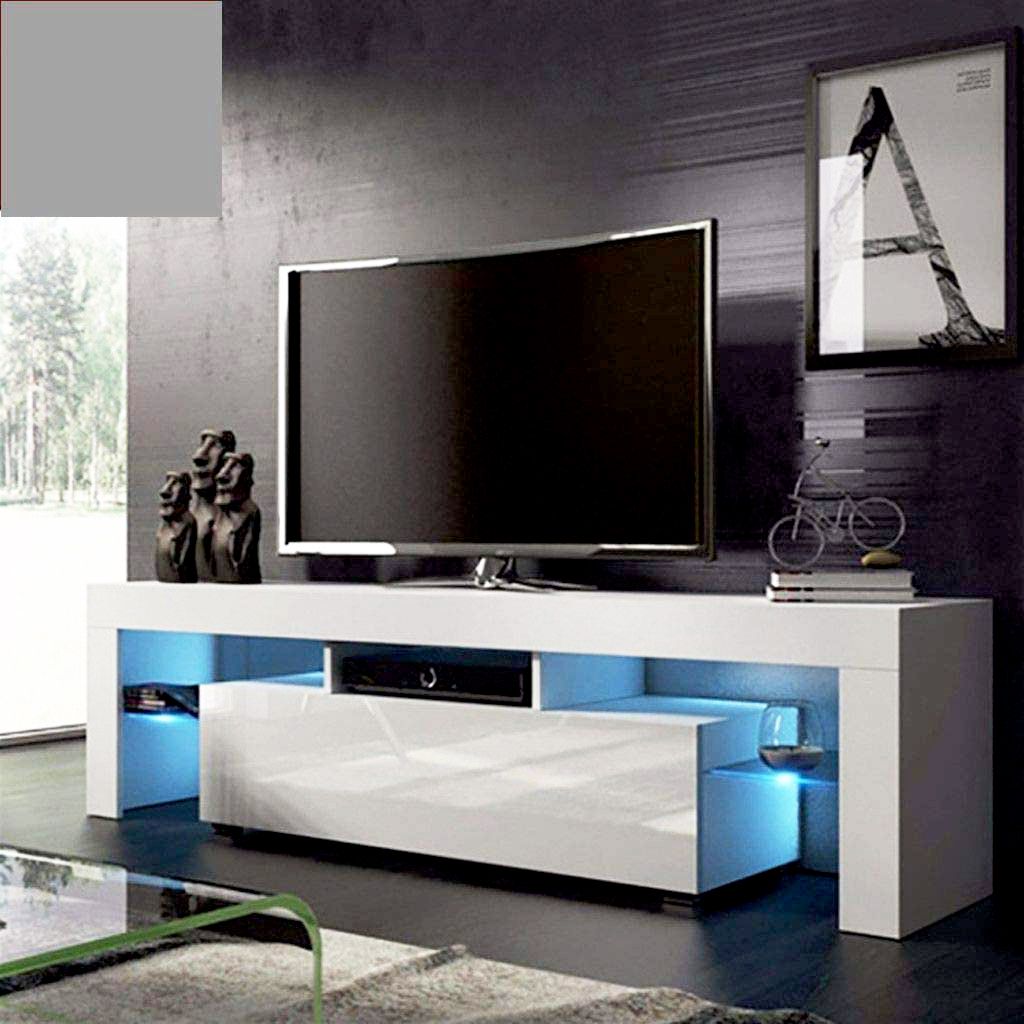 White Tv Stand With Led Lights, Corner Tv Stand With Within Polar Led Tv Stands (Gallery 6 of 20)