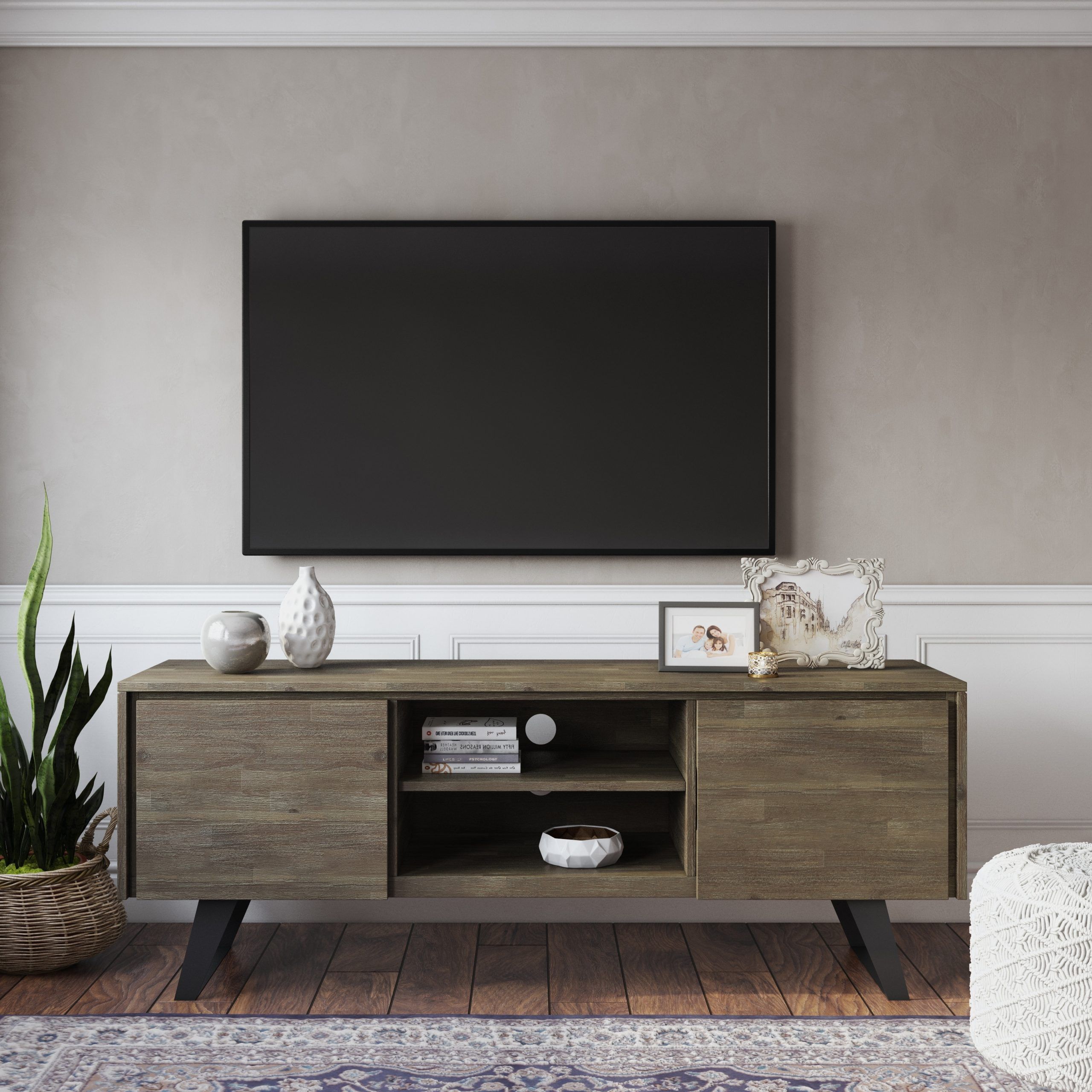 Featured Photo of The Best Miconia Solid Wood Tv Stands for Tvs Up to 70"
