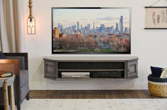 French Transitional Floating Tv Stand – Vintage Intended For Bari 160 Wall Mounted Floating 63&quot; Tv Stands (Gallery 24 of 27)