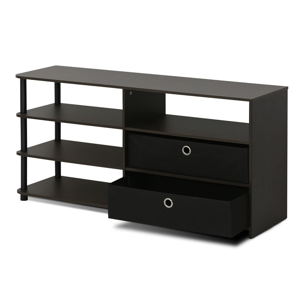 Jaya Simple Design Tv Stand For Up To 50 Inch With Bins Pertaining To Simple Tv Stands (View 4 of 16)