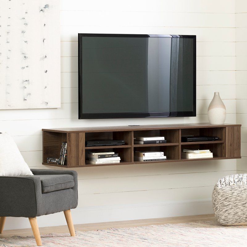 Natural Walnut 66 Inch Wall Mounted Tv Stand – City Life Regarding Wall Mounted Floating 63" Tv Stands (Gallery 26 of 27)
