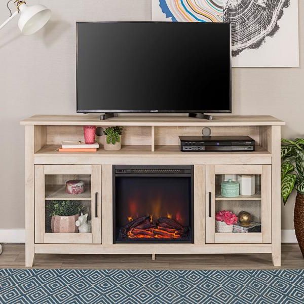 Walker Edison Furniture Company Modern Farmhouse Tall For Better Homes &amp; Gardens Modern Farmhouse Tv Stands With Multiple Finishes (Gallery 22 of 31)