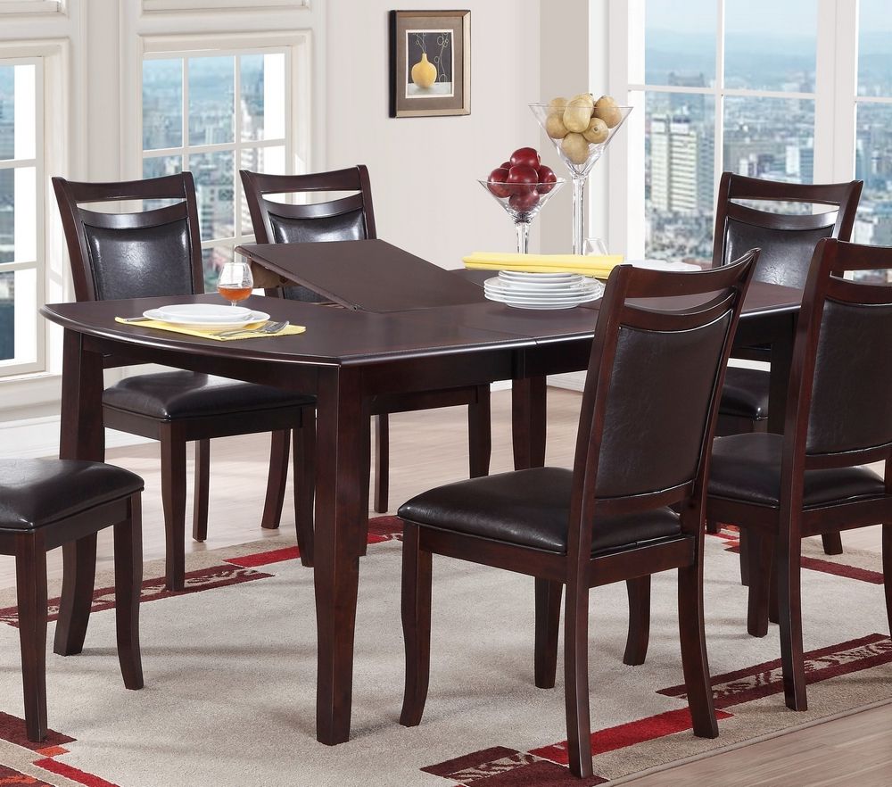 2019 Brown Dining Tables With Removable Leaves In Stefanie Dark Brown Wood Dining Table With Butterfly Leaf (View 3 of 20)
