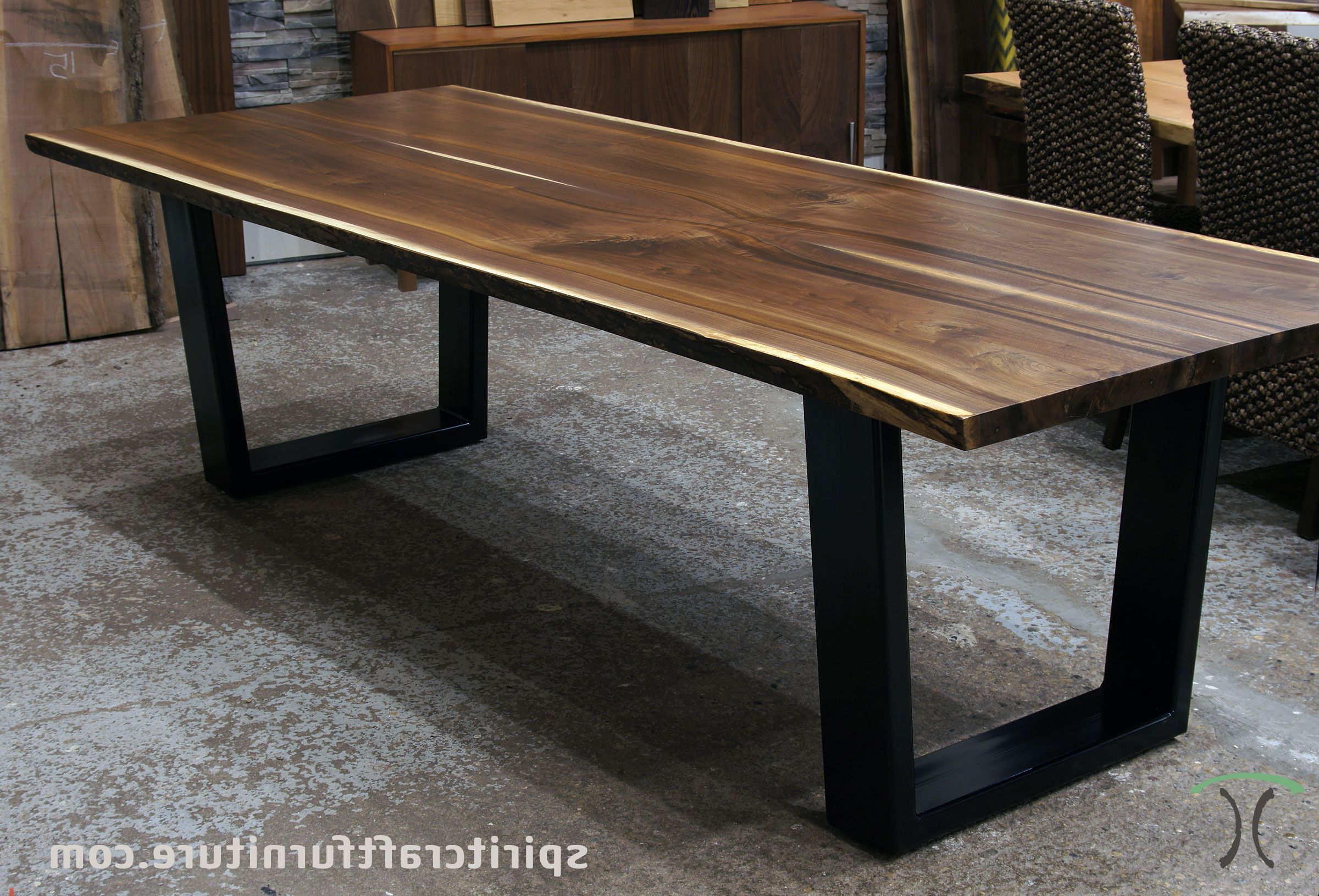 2020 Black And Walnut Dining Tables Intended For Live Edge Slab Dining Tables, Walnut Slabs And Tops (View 16 of 20)