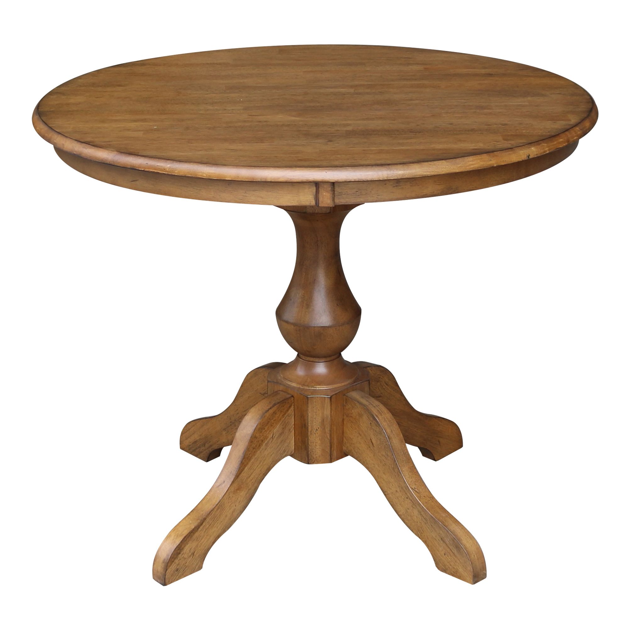 2020 Round Pedestal Dining Tables With One Leaf Pertaining To 36" Round Pedestal Dining Table – Pecan – Walmart (View 2 of 20)