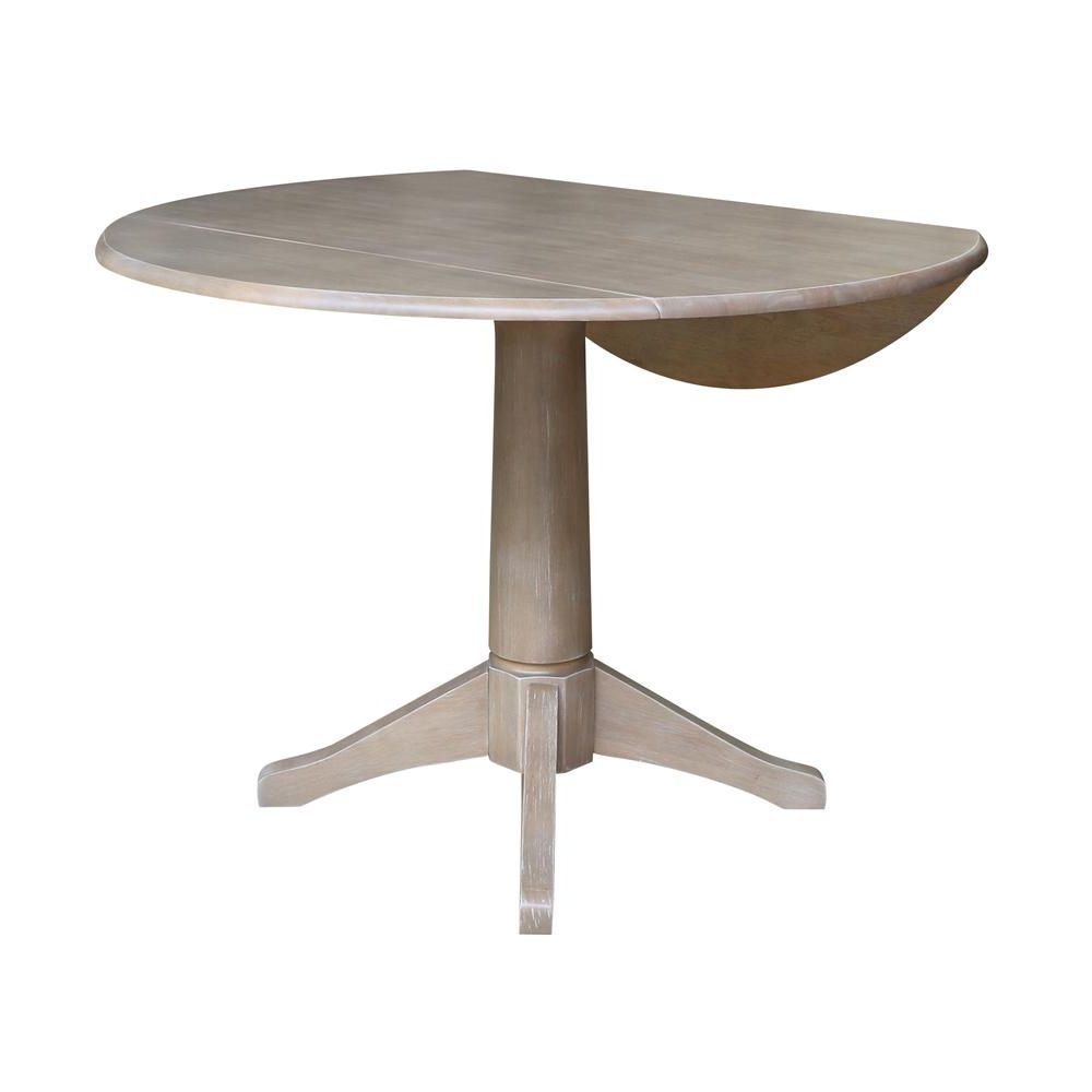 42" Round Dual Drop Leaf Pedestal Table –  (View 6 of 20)