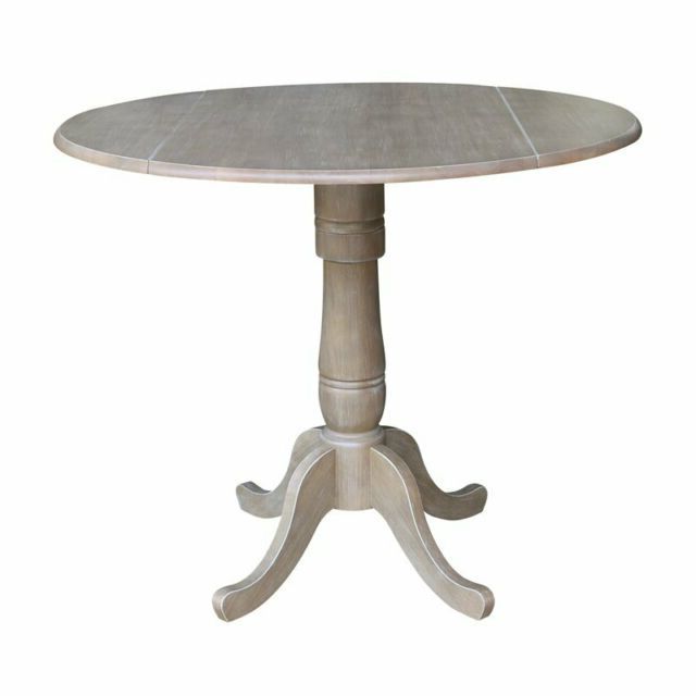 42" Round Dual Drop Leaf Pedestal Table –  (View 7 of 20)