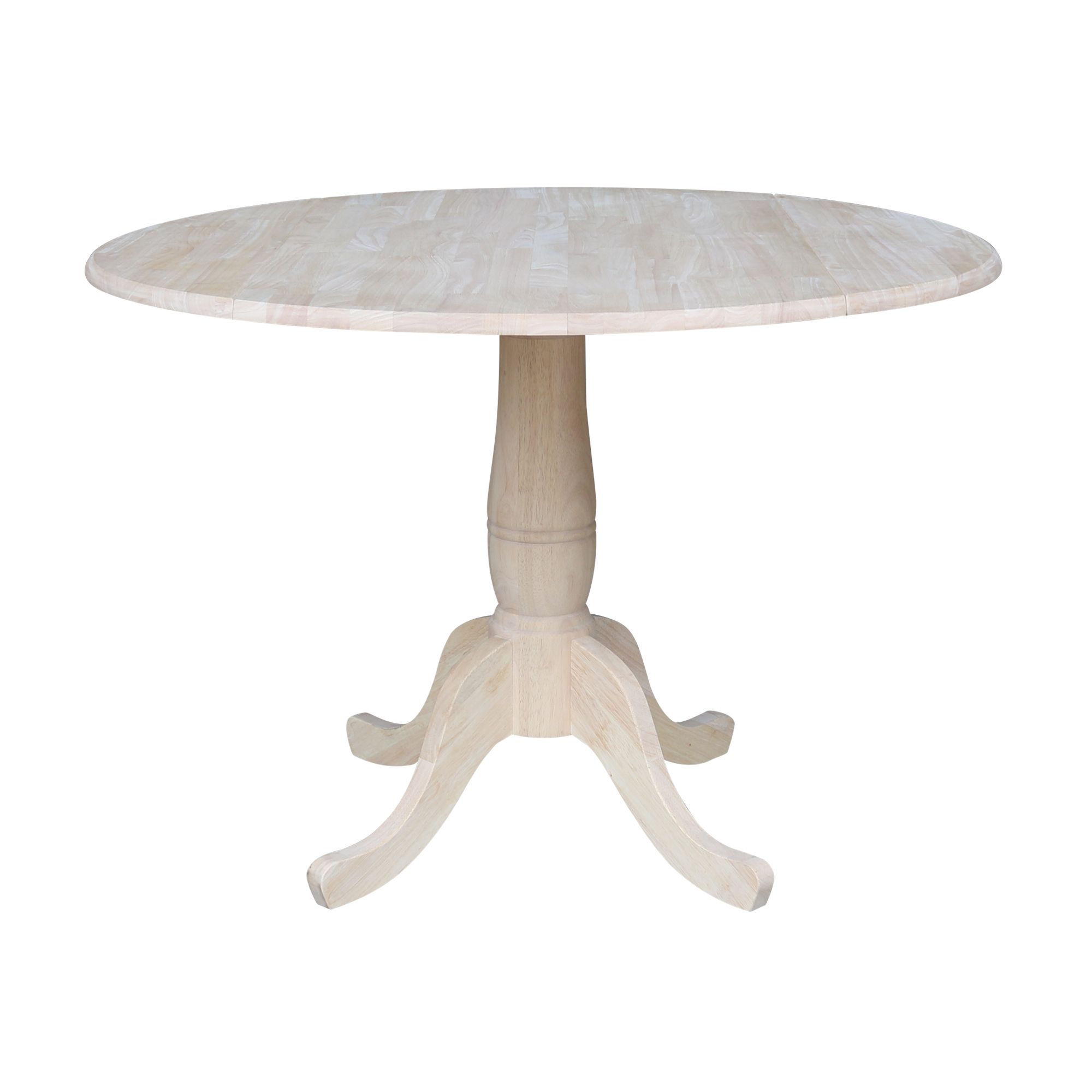 42" Round Pedestal Dual Drop Leaf Dining Table –  (View 9 of 20)