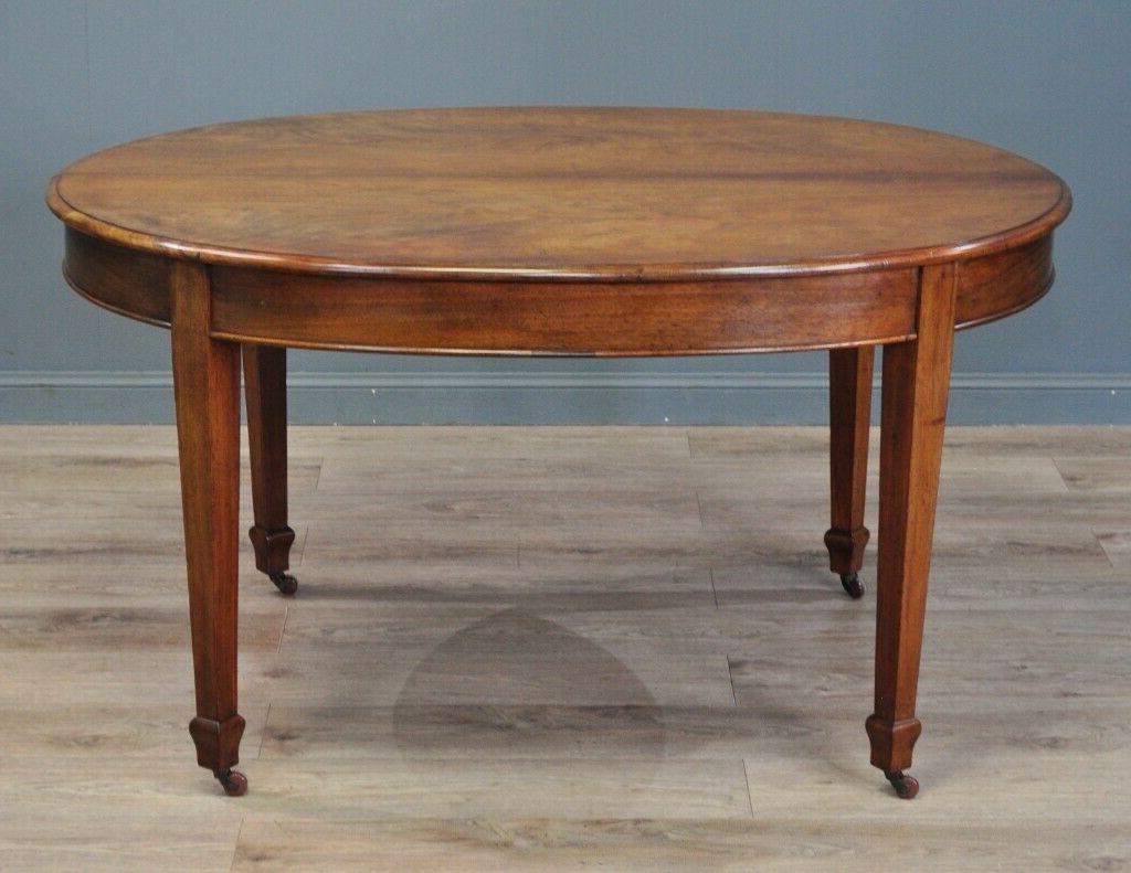 Attractive Antique Edwardian Mahogany Oval Dining Table Within Best And Newest Mahogany Dining Tables (View 16 of 20)