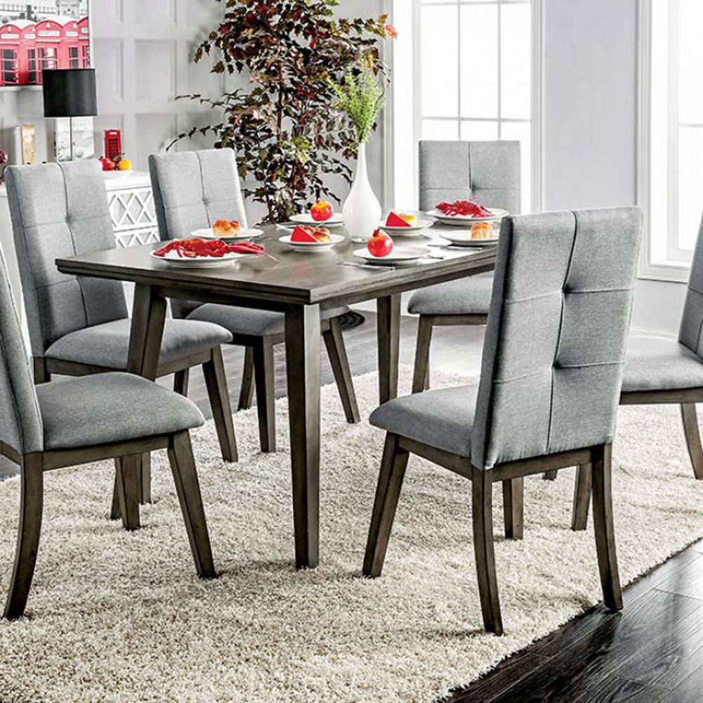 Best And Newest Gray Dining Tables For Abelone Rectangular Gray Dining Table – Walmart (View 6 of 20)