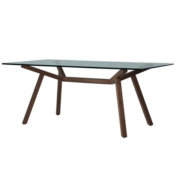 Best And Newest Natural Rectangle Dining Tables For Sean Dix Forte Rectangular Dining Table (glass Top) (View 13 of 20)