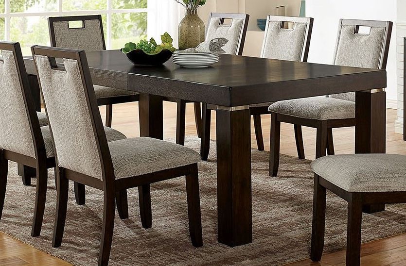 Caterina Dark Walnut Extendable Dining Tablefurniture Intended For Newest Dark Walnut And Black Dining Tables (View 18 of 20)