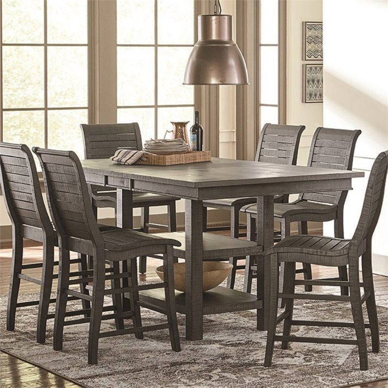 Current Gray Dining Tables With Regard To Progressive Willow Counter Height Dining Table In (View 7 of 20)