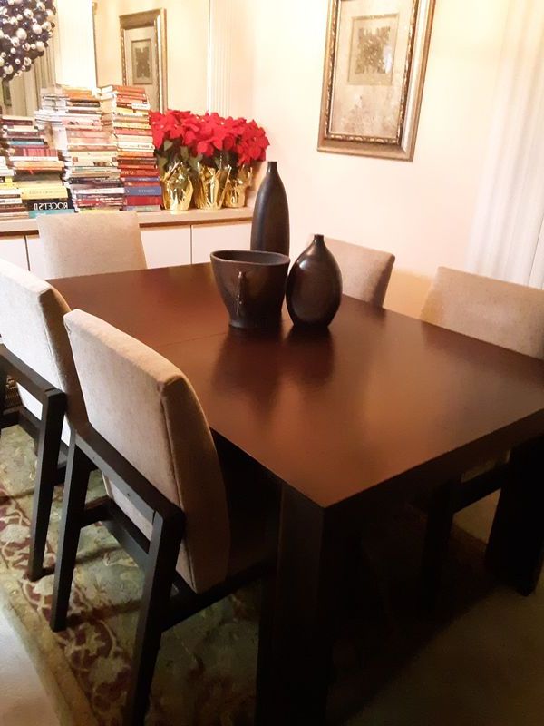 Dining Room Table With Six Chairs And Removable Leaf For Intended For Most Popular Brown Dining Tables With Removable Leaves (View 2 of 20)