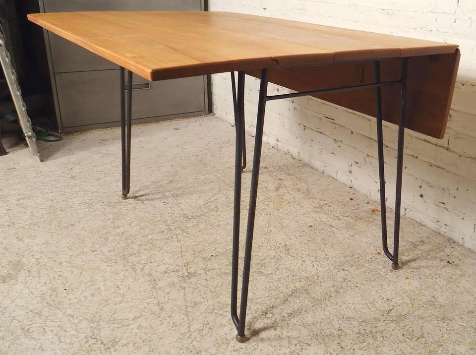Drop Leaf Tables With Hairpin Legs Inside 2019 For Sale On 1stdibs – Maple Wood Table With Two Leaves Set (View 6 of 20)