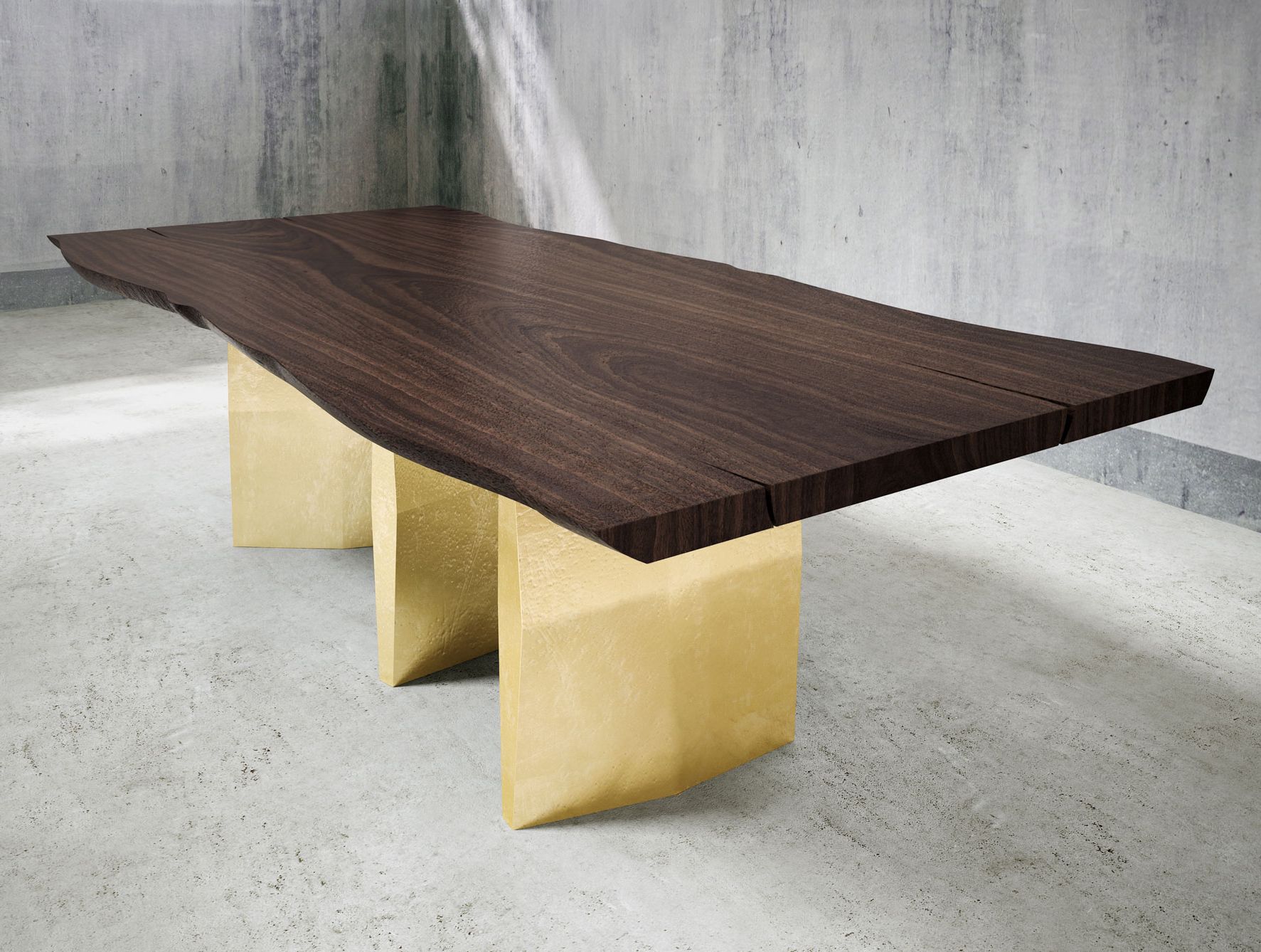 Famous Gold Dining Tables Inside Nella Vetrina Stonenge Italian Dining Table In Walnut With (Gallery 19 of 20)
