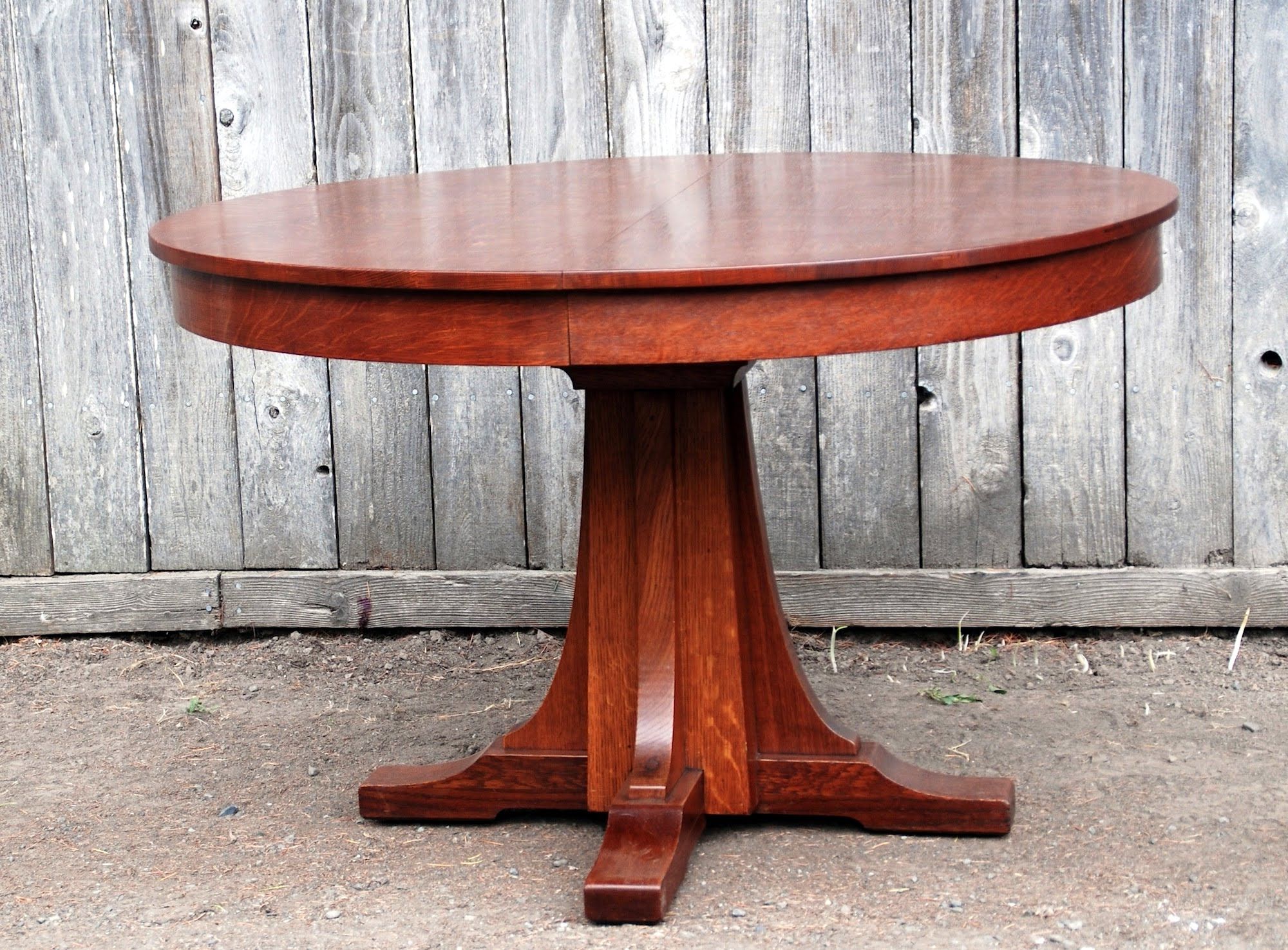 Famous Vintage Brown 48 Inch Round Dining Tables In Voorhees Craftsman Mission Oak Furniture – Vintage L.& J (View 5 of 20)