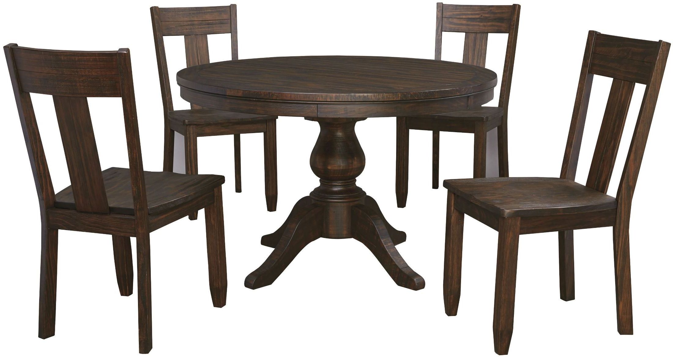 Fashionable Dark Brown Round Dining Tables In Trudell Dark Brown Round Extendable Pedestal Dining Room (View 7 of 20)