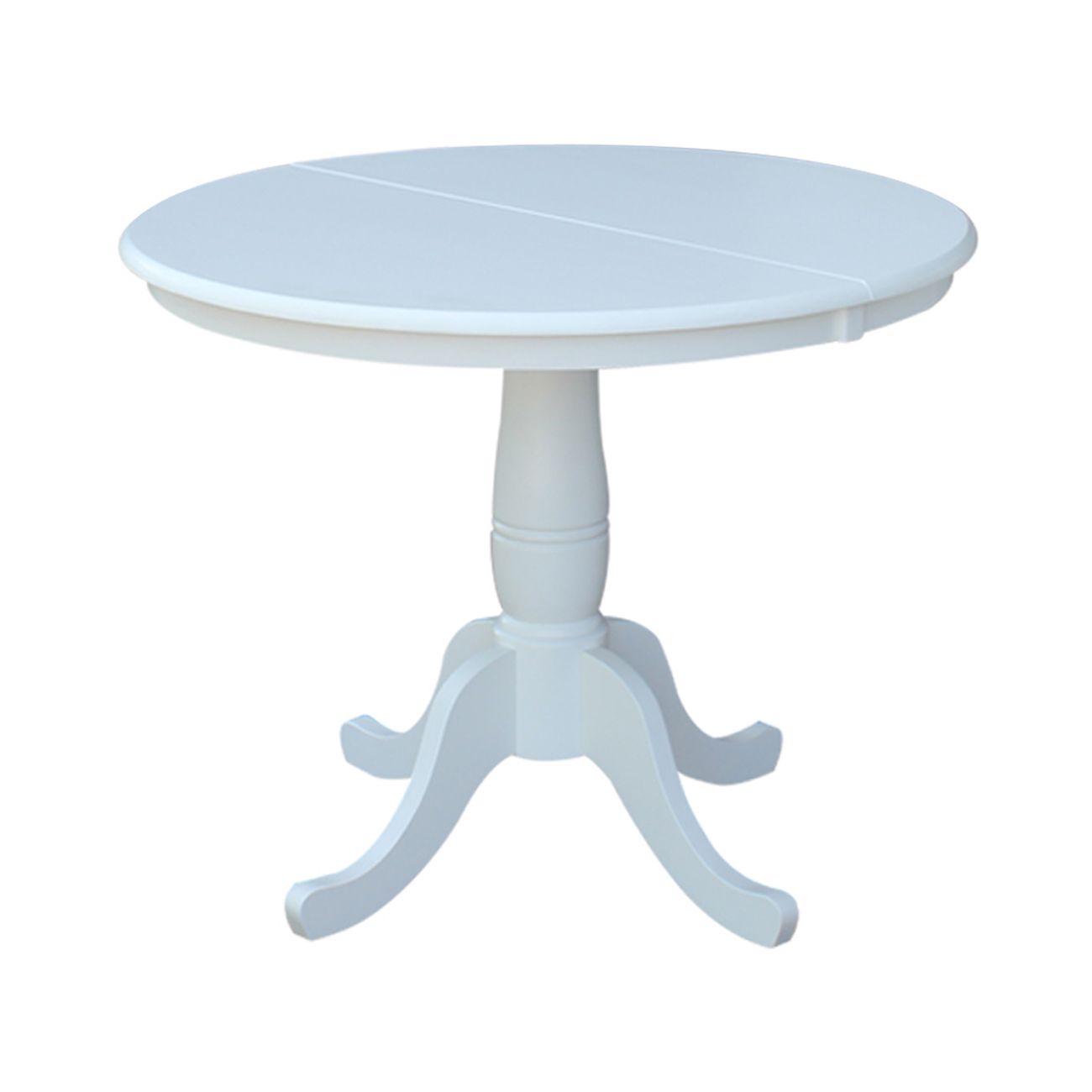 Fashionable Round Pedestal Dining Tables With One Leaf Within 36" Round Top Pedestal Table With 12" Leaf –  (View 14 of 20)