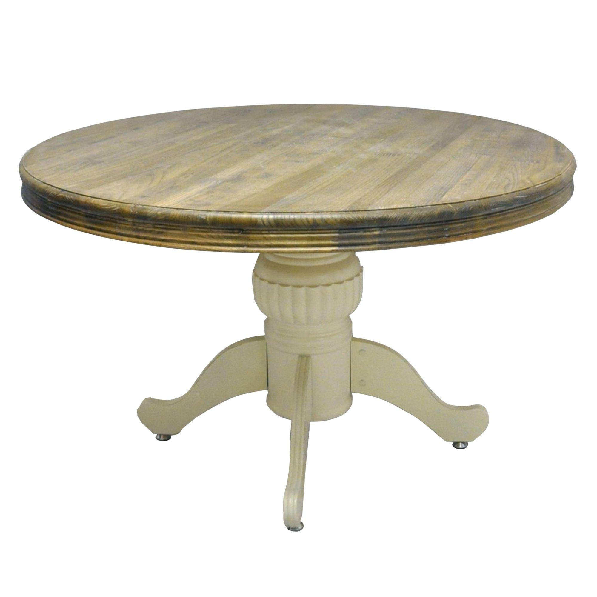 Favorite Antique Cream Round Dining Table Throughout Vintage Brown Round Dining Tables (View 16 of 20)