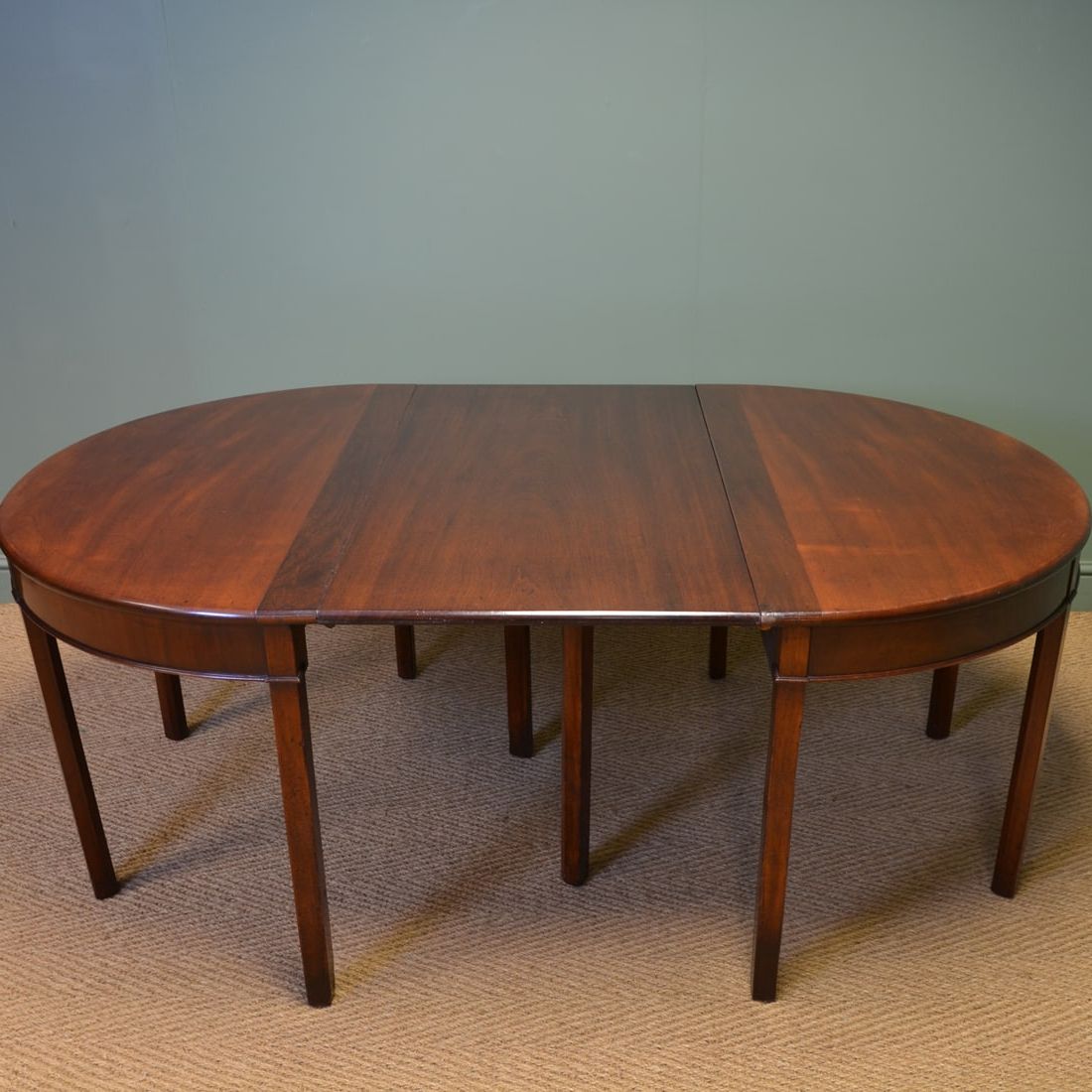 Georgian Mahogany D End Antique Dining Table – Antiques World Within Trendy Mahogany Dining Tables (Gallery 19 of 20)