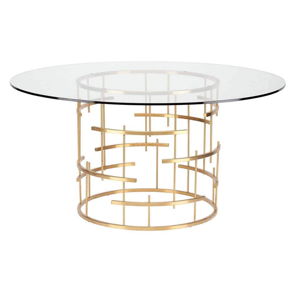Gold Dining Tables Intended For Latest Tiffany Dining Table – Round Gold – Rouse Home (View 7 of 20)