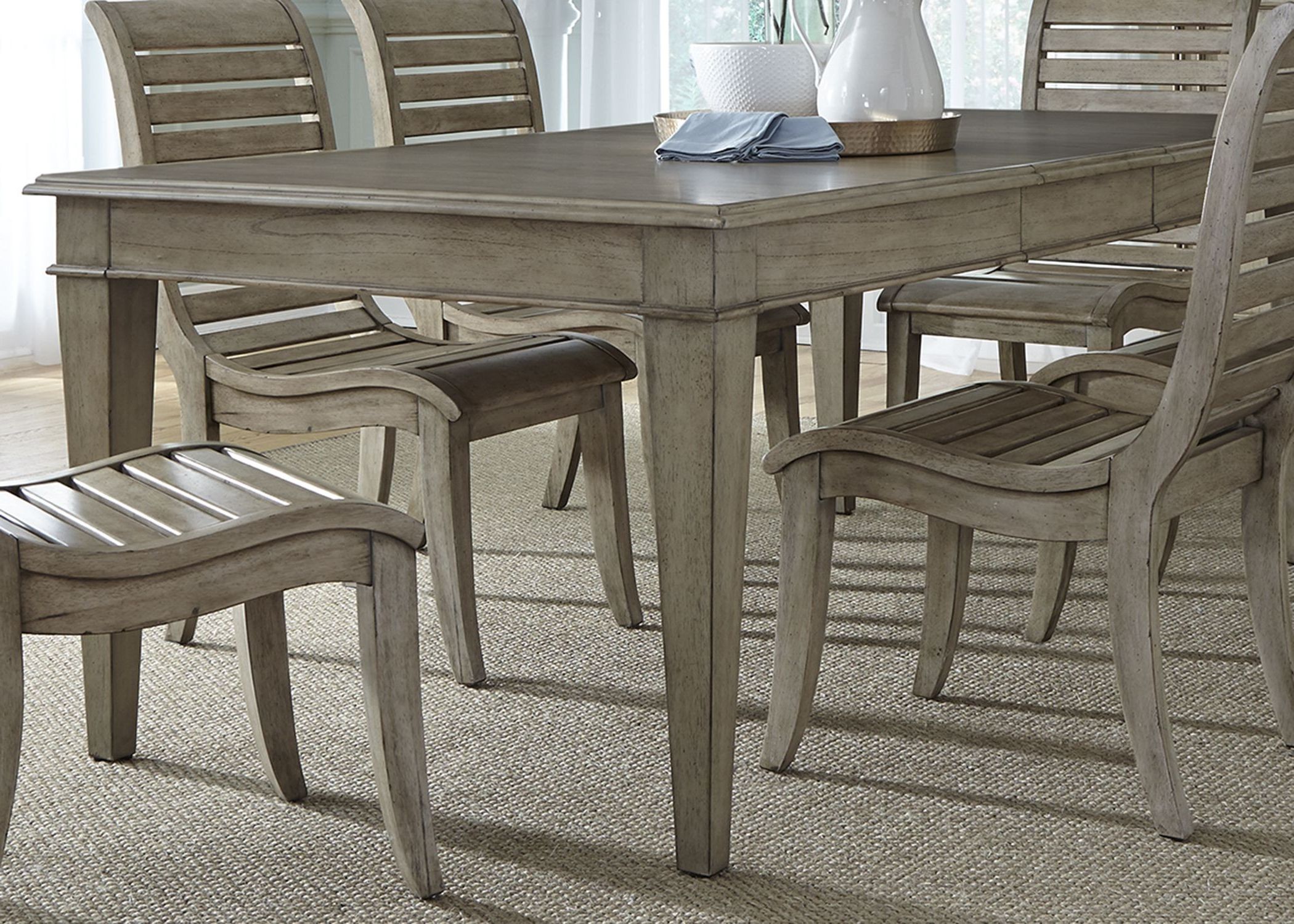 Grayton Grove Driftwood Extendable Rectangular Leg Dining Within Well Liked Natural Rectangle Dining Tables (View 11 of 20)
