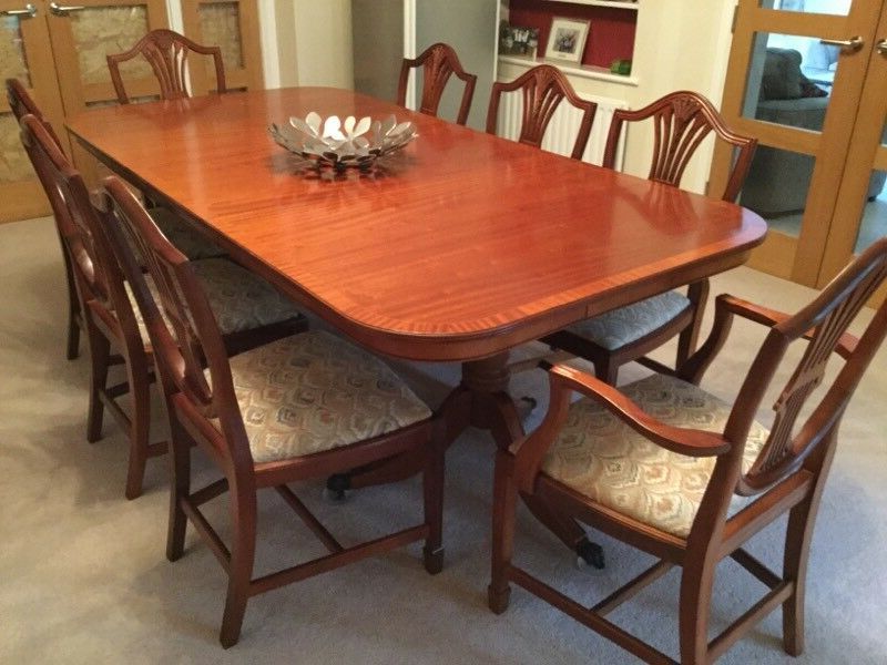 Large Mahogany Dining Table With Chairs And Sideboard (View 12 of 20)
