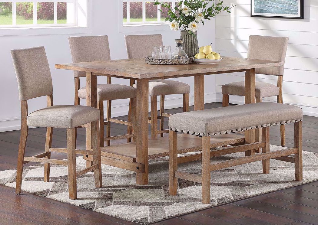Light Brown Dining Tables With Regard To 2019 Auburn Counter Height Dining Table Set – Light Brown (View 16 of 20)