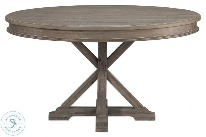 Light Brown Round Dining Tables For Widely Used Cardano Driftwood Light Brown Round Dining Table From (View 3 of 20)